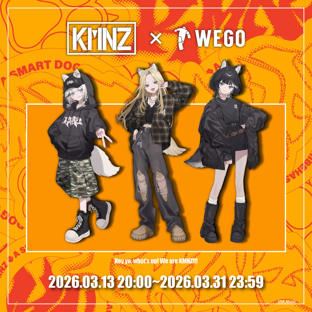 KMNZ×WEGO COLLABORATION GOODS 2026 – REALITY Studios official shop
