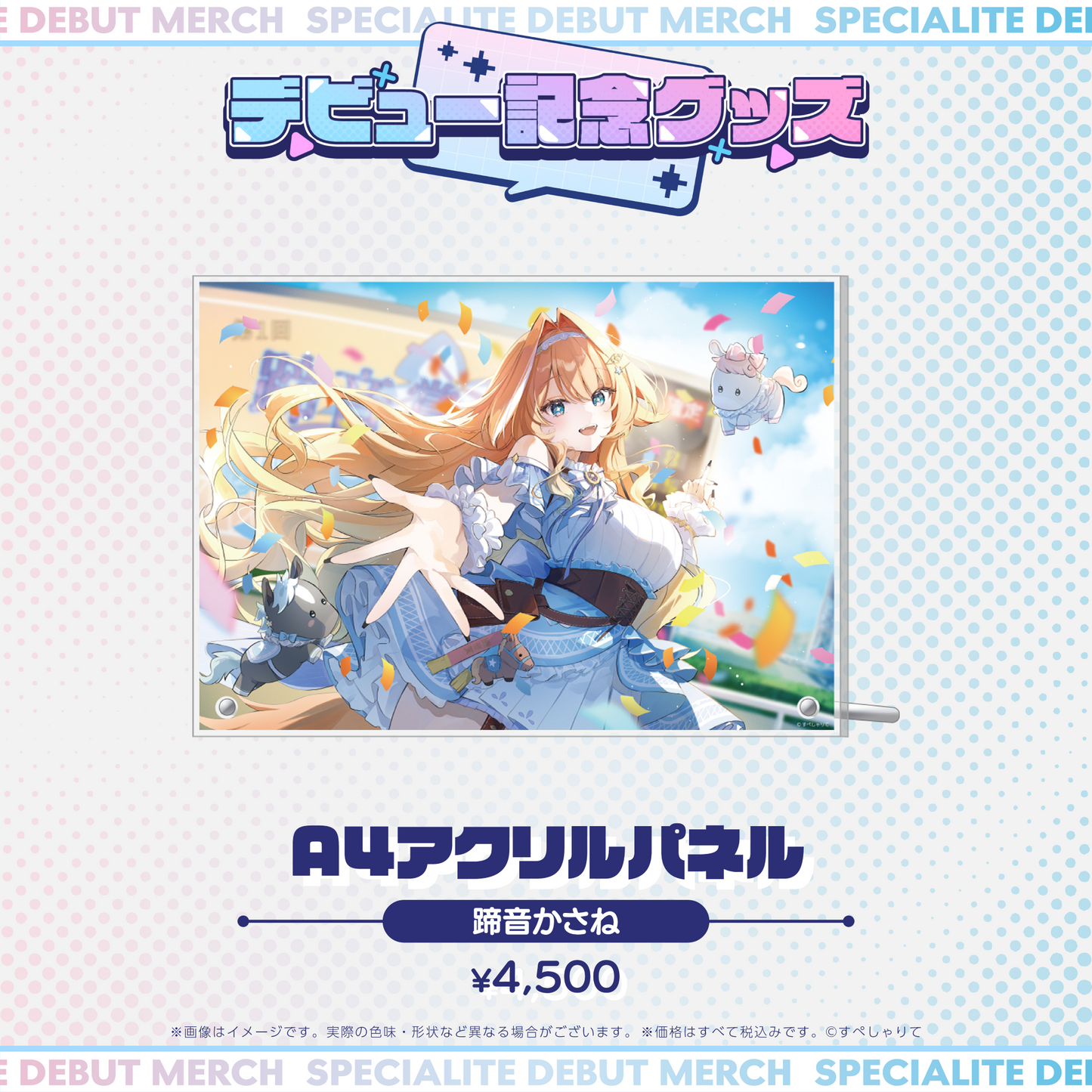 デビュー記念グッズ A4アクリルパネル