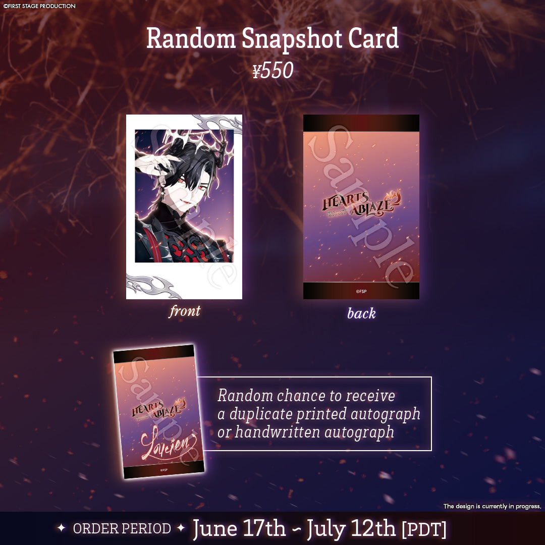 Hearts Ablaze Random Snapshot Card / Glow Stick